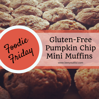 #FoodieFriday- Gluten-free Pumpkin Chip Mini Muffin Recipe from Beeyoutiful.com